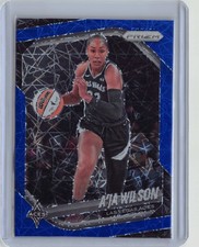 2025 Panini Prizm WNBA #76 A’ja Wilson Blue Velocity Prizms