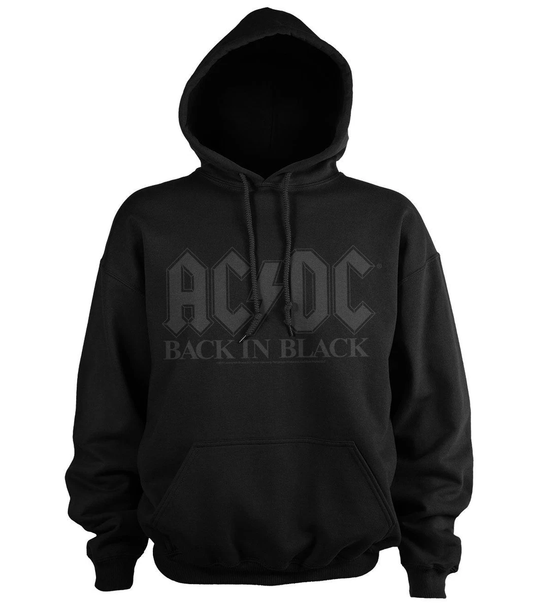 Felpa AC/DC Black Ice Ufficiale: Con Cappuccio, Tasca Frontale E Stampa Originale, Taglie Disponibili
