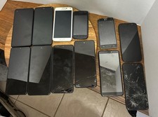 Lot Of 12 Smart Phones UNTESTED For Parts Or Repair As Is Cracked Damaged