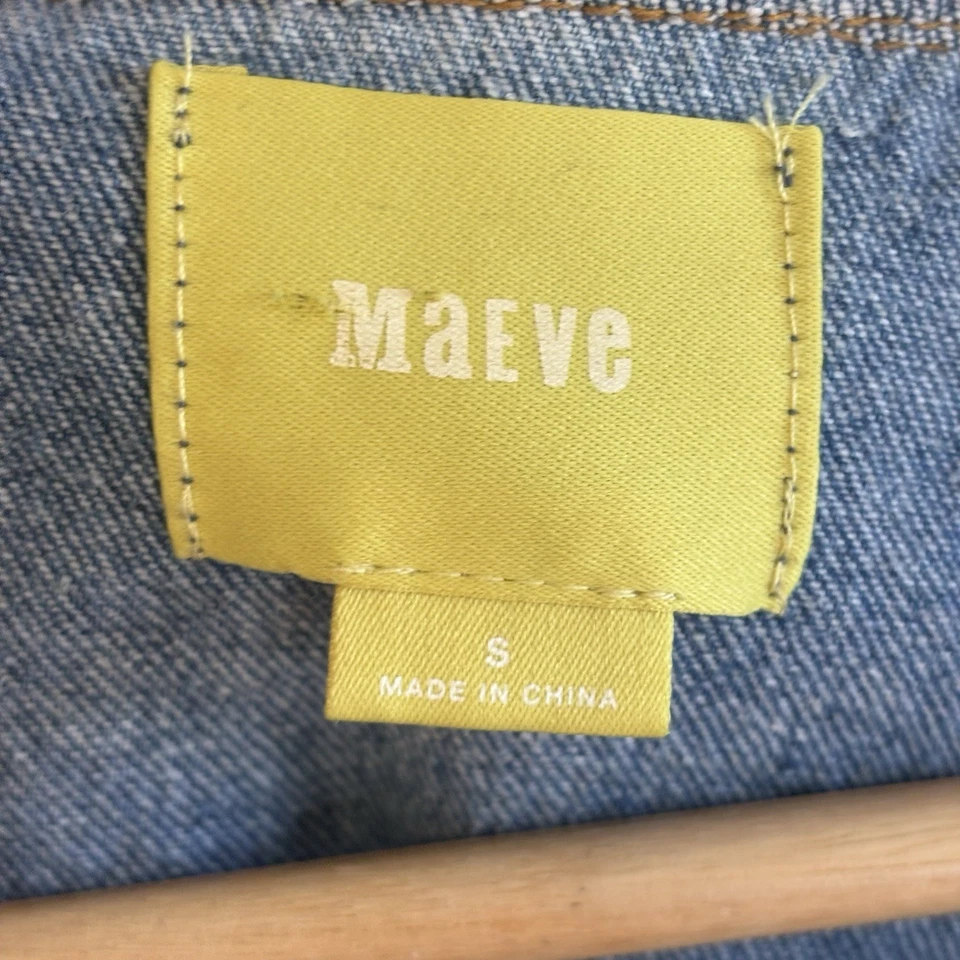 Vestido Anthropologie Maeve Denim Mini Cambio Country Con Cordones Hombros Para Mujer’s S Foto 4 de 4