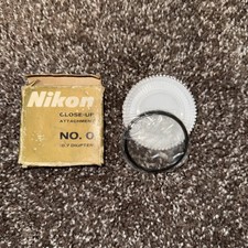 Vtg NIKON CLOSE UP ATTACHMENTS NO. 0 .7 Diopter WITH Case 52mm New In Box
