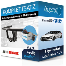 AUTO HAK Anhängekupplung starr und E-Satz 7polig für Hyundai i20 Act. SUV 15-18