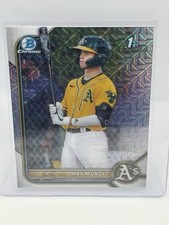 Bowman 2022 Chrome Max Muncy Oakland Athletics #BCP-89 Mojo Refractor 1st Bowman