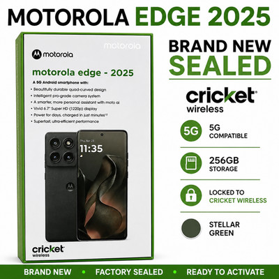 Motorola Edge 2025 256GB Cricket Wireless Smartphone BRAND NEW SEALED