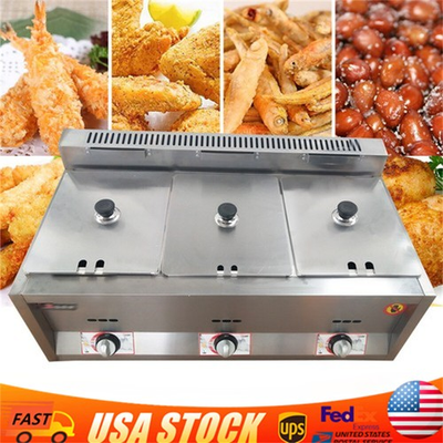 #ad 3 Pan Propane Gas Food Warmer Restaurant Tabletop Desktop Countertop Steam Table $172.41