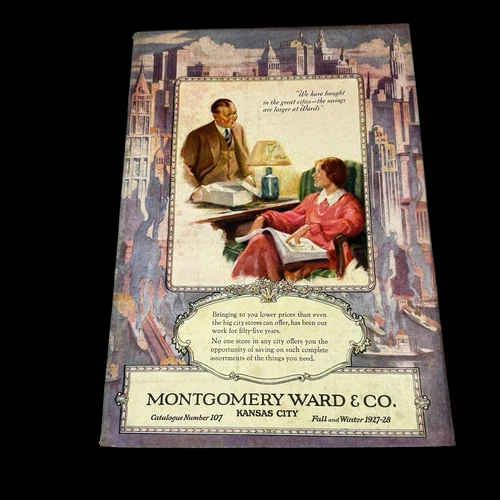 Vintage 1927-1928 Montgomery Ward Fall & Winter Catalog 727 pages  Kansas City