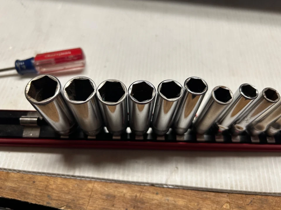 Snap-on Tools 1/4" Flank Drive METRIC DEEP 6 point 4-15mm Sockets 13 piece SET - Image 3 of 4