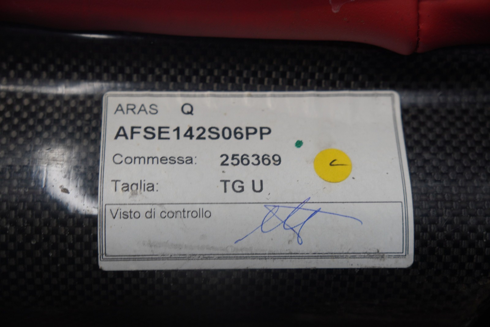 Right Passenger Lower Bottom Seat Cushion Carbon Fiber Racing Ferrari 458 *Note*