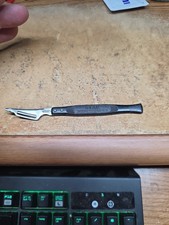 Vintage Star Safety Corn Razor Knife USA Made Black Checkered Handle