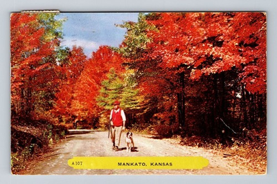 #ad #ad Mankato KS Kansas Scenic General Greetings Antique Vintage c1952 Postcard $0.99
