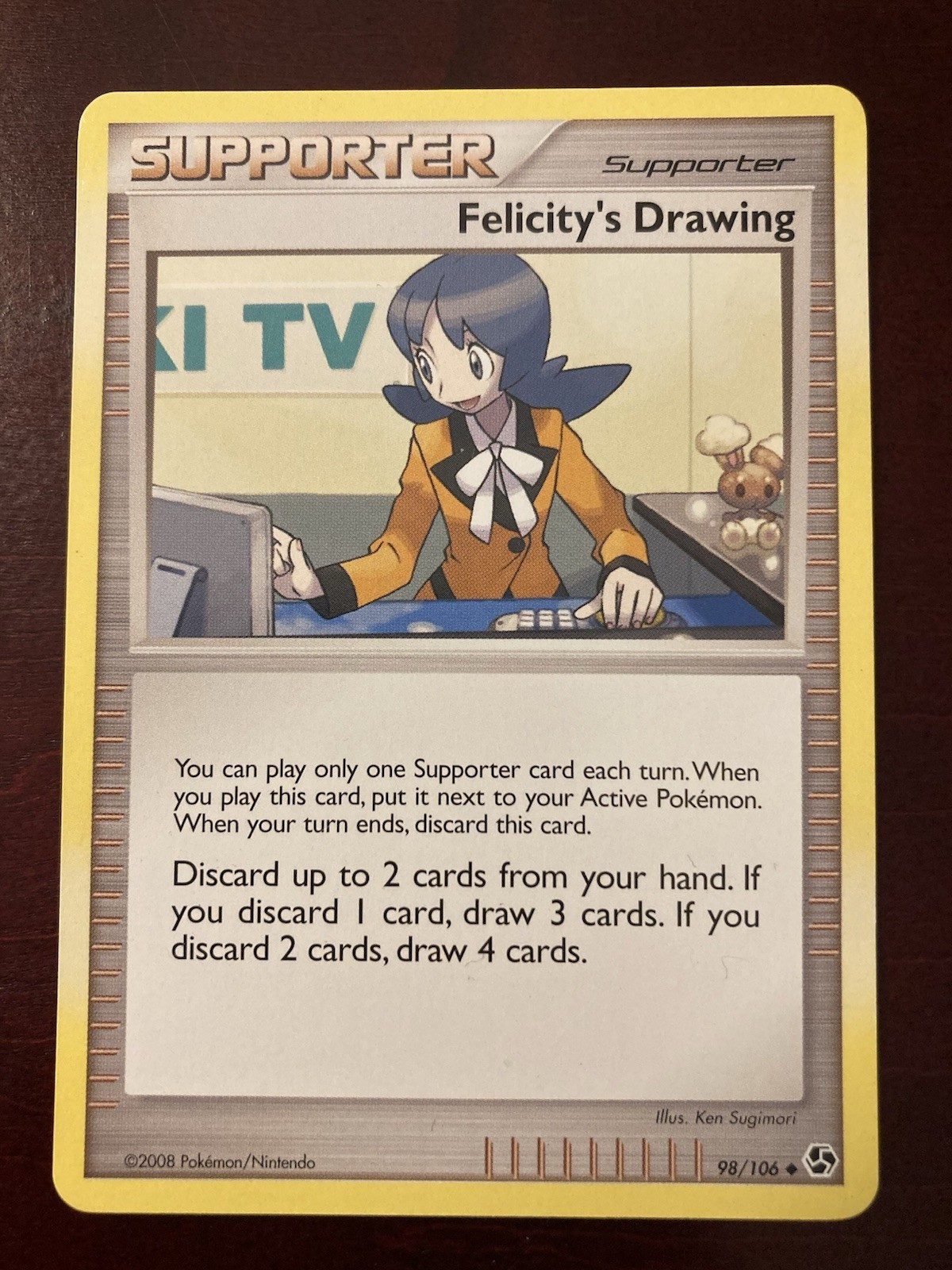 Felicity's Drawing 98/106 Great Encounters Supporter Uncommon Pokemon Card NM