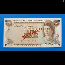 Bermuda 50 Dollars 1978 P-32 UNC ORIGINAL SPECIMEN RARE