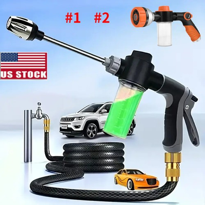 #ad Car Wash Foam Gun High Pressure Water Garden Hose Nozzle Soap Foam Sprayer BK OR $13.99