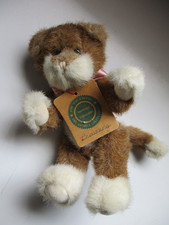 BOYDS Bears KITTY Cat PLUSH toy " BROWNING" 1996 Vintage NWT 9" brown cream paws