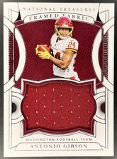 2021 Panini National Treasures Framed Fabric 37/99 Antonio Gibson #FF-AG