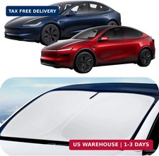 Spigen Front Windshield Sunshade for All Tesla Model Y 3 Dual Layered Protec