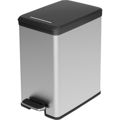 Curver DECO Bin 213300 Mülleimer 25 l (B x H x T) 250 x 450 x 420 mm Silber,