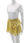Love Shack Fancy Womens Yellow Floral Cotton Mini Skirt Size XS — photo 2