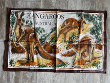 Australia Kangaroos Souvenir Tea Towel