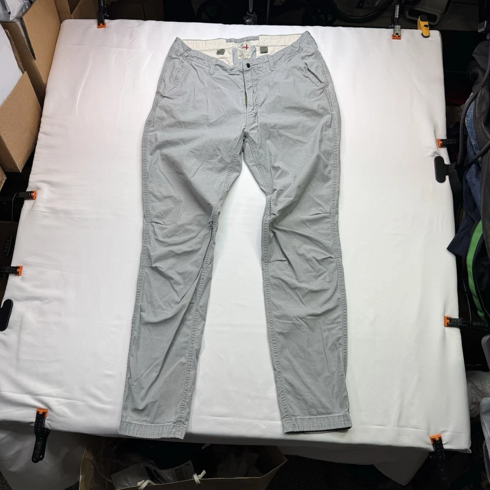 Pantalón chino Relwen para hombre azul marino peso mosca flexible madera a la deriva elástico clásico talla 32 Foto 3 de 4