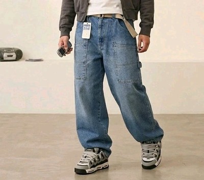 Baggy y2k Herren Jeans Ballon Morris Streetwear Hip-Hop Hight Waisted Hohe Qualität