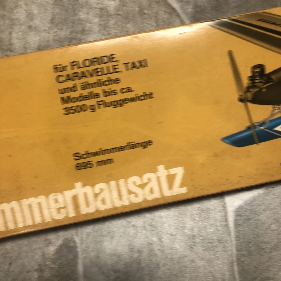 Vintage GRAUPNER FOR CARAVELLE TAXI PLANE Model FLOAT Kit 695mm - REBOXED! NOS - Image 3 of 4