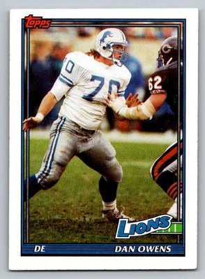 1991 Topps #414 DAN OWENS Detroit Lions  NM