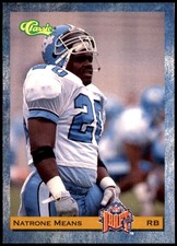 Natrone Means 1993 Classic Draft Rookie Card 28
