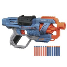 NERF Elite 2.0 Commander RC-6 Blaster, 12 Darts, 6-Dart Multicolor New