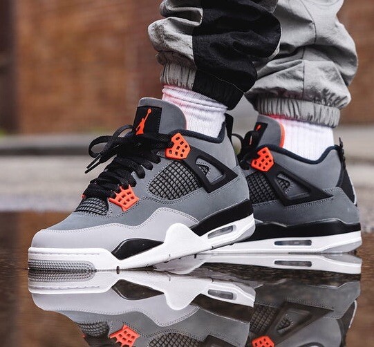シューズ(男性用) Nike Air Jordan 4 Retro \"Infrared 23\" DH6927-061 Nike Air Jordan 4 Infrared 23 Black Cement Dark
