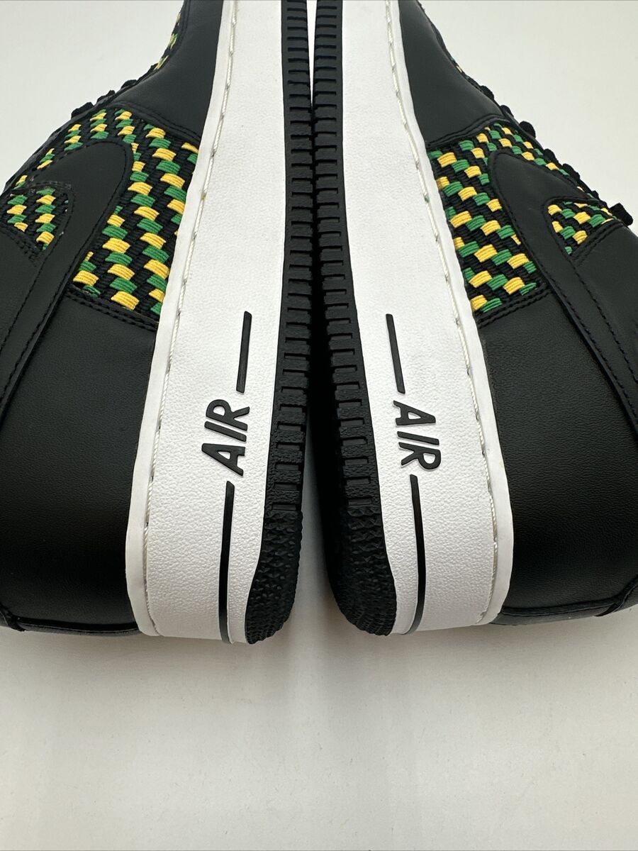 Nike Air Force 1 Premium Black Green Jamaica 2005 Size 9.5 Nike Air Force 1 Premium Black Green Jamaica 2005 Size 9.5