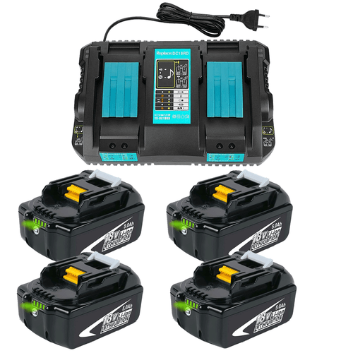 NEU Ersatz Akku Für Makita BL1850 BL1830 BL1860 LXT 18V 4-Fach Ladegerät - Bild 20 von 37