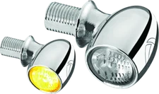 Kuryakyn Kellerman Atto Clear Lens Amber Chrome | P/N 2521