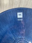 La Mediterranea Plates Large Blue set 4 13" round recycled glass Spain vintage — photo 10