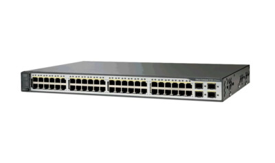 Cisco 48 Port Ethernet 4 SFP Gigabit Ethernet Ports Switch WS-C3750V2-48TS-S