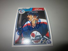 LUCIEN DEBLOIS SIGNED AUTOGRAPHED 1983 OPC O-PEE-CHEE CARD # 383 JETS