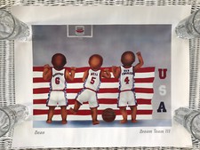 Rare 1996 USA Dream Team III Barkley Hill Hardaway Baby By Dean Olympics 16x20