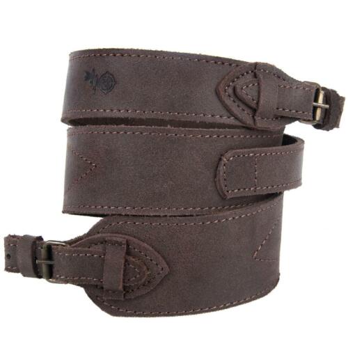 Sling Rifle Tactical Shotgun Hunting Strap Leather Shoulder Shooting Rifles Belt - Picture 3 of 14
