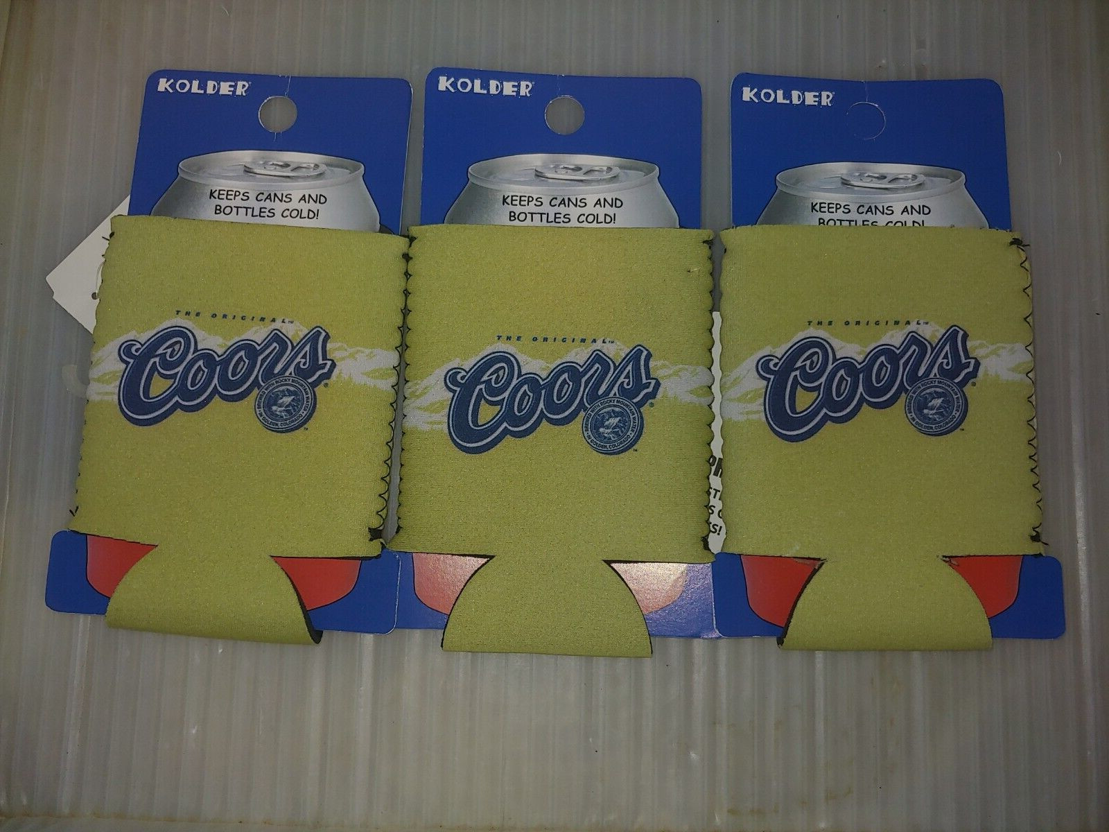 Three of 12oz Coors  can Kolder koozie Beer Cooler