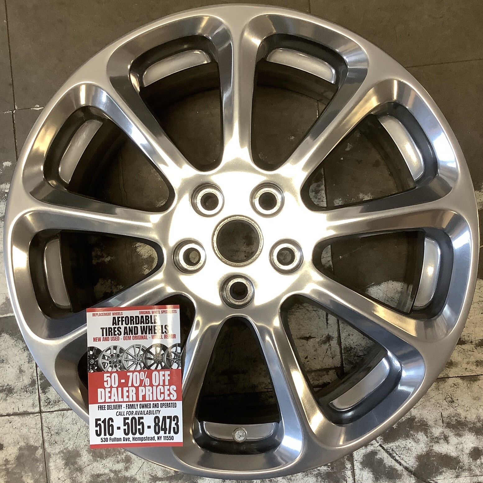 Maserati Quattroporte 08 09 10 99844 OEM wheel rim 19 x 8.5 Polished Front