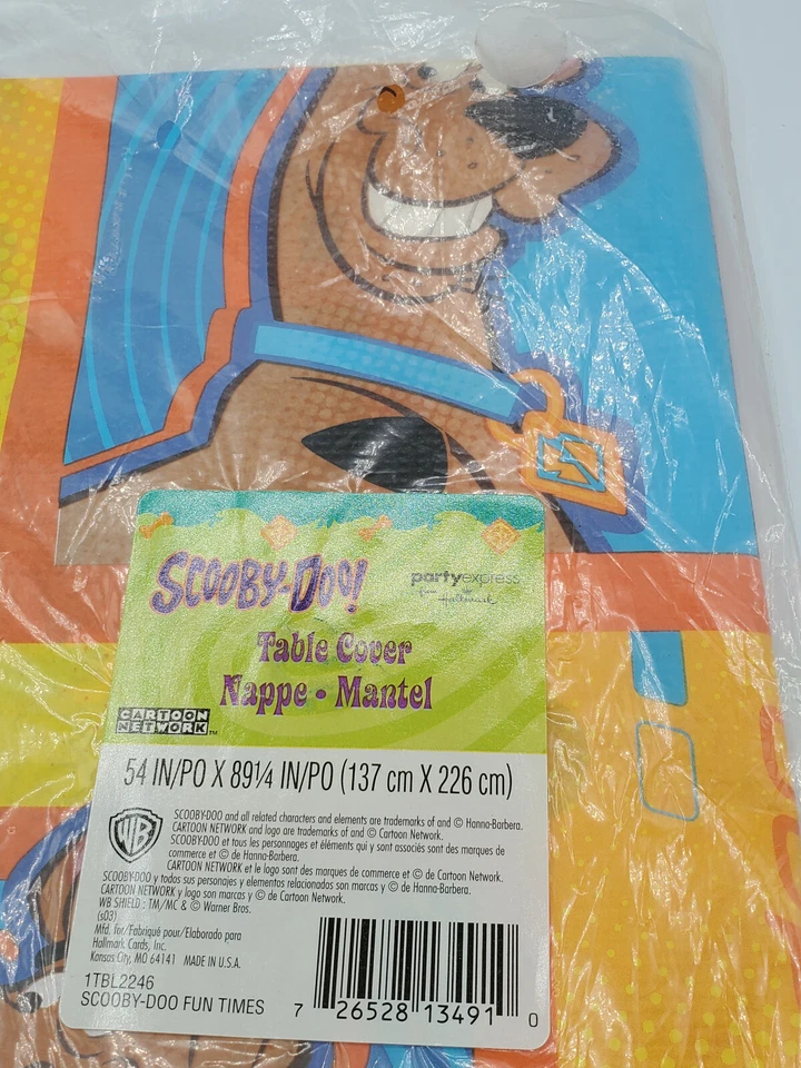 Scooby-Doo Vintage Cubierta de Mesa Cartón Red Fiesta Express Papel 54"x89" Nuevo Foto 4 de 4