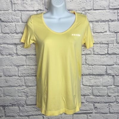 FALKE Women's Yellow Fitness Active T-Shirt size Small