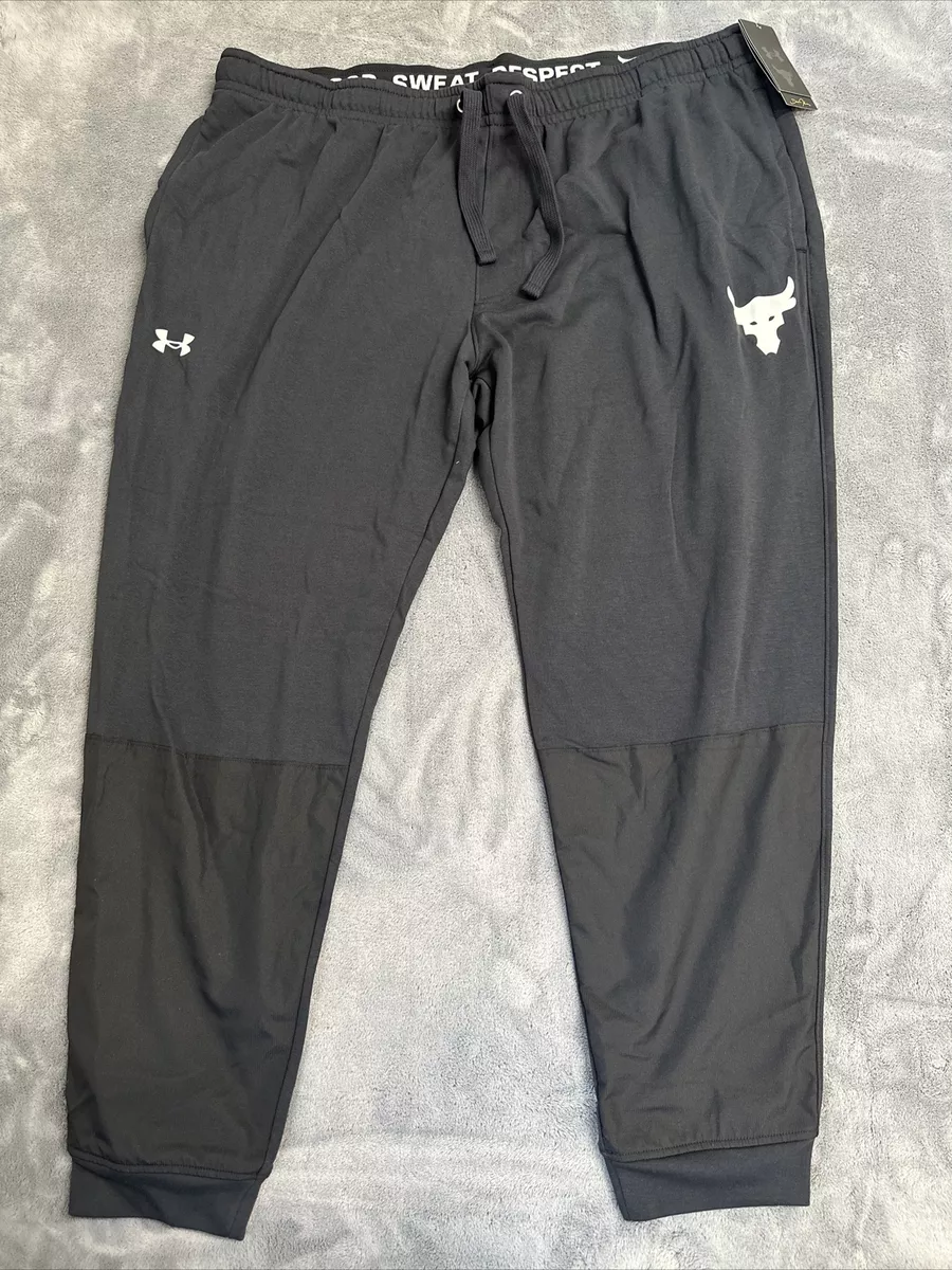 Under Armour Men’s UA Project Rock Terry Joggers Pants 1355634-002 Size 3XL