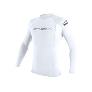 White XL ONeill Wetsuits Herren Basic Skins L//S Rash Tee Vest