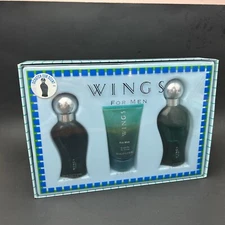 Wings Men Giorgio Beverly Hills After Shave Cologne shower Gel Gift Set Vintage