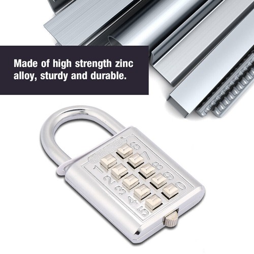 5 Digit Combination Padlock Zinc Alloy Password Lock for Door School Gym Fence - Picture 2 of 7
