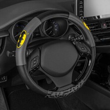Batman Clark Kent Leather Grip Steering Wheel Cover Standard Fit 14.5-15.5