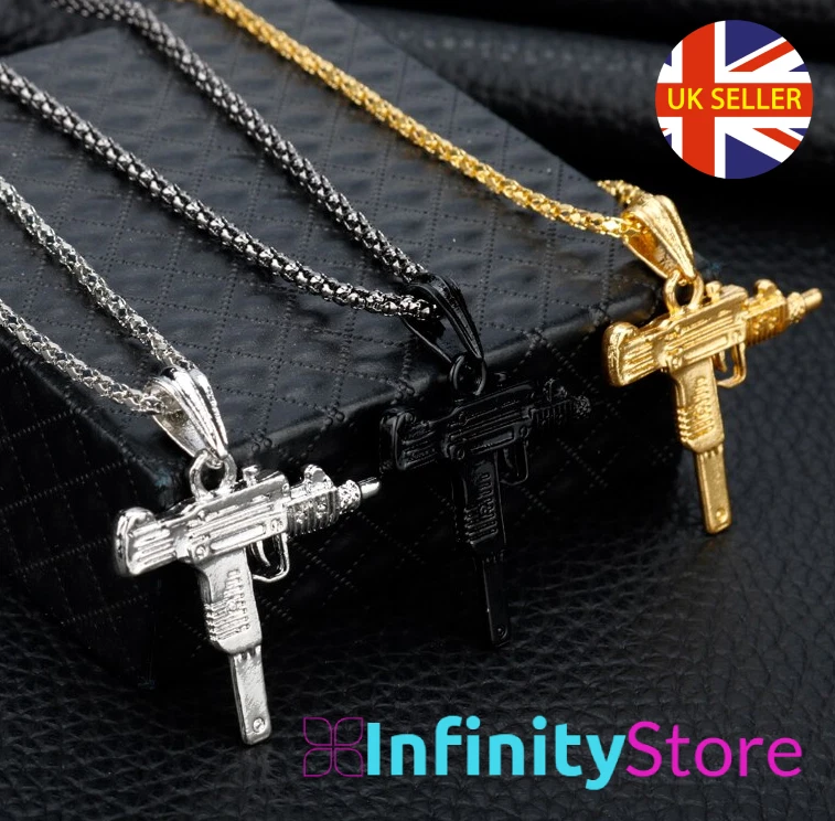 Uzi necklace silver sale