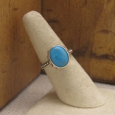 Sterling Silver Dyed Blue Howlite Turquoise Ring Size 7