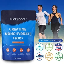 LuckyCare Pure Creatine Monohydrate 500 Gram Powder Micronized - 5g Per Serving